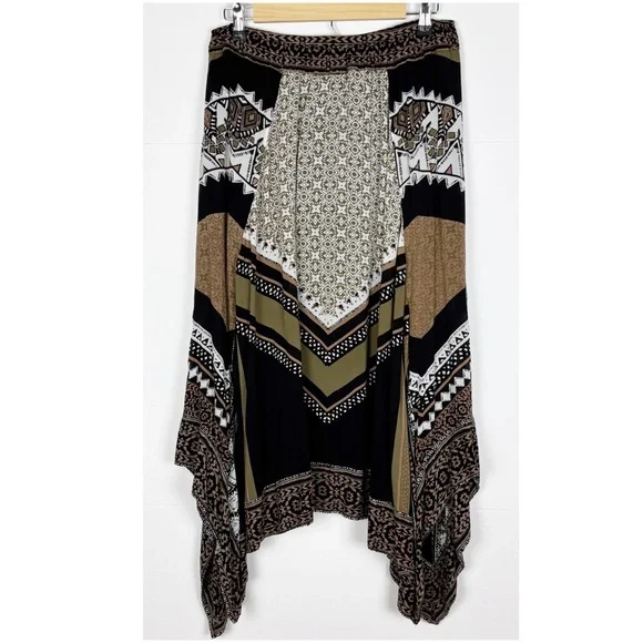 Free People Bedouin Traveler Maxi Boho Skirt
Brown Black Combo Size Small - Picture 6 of 9